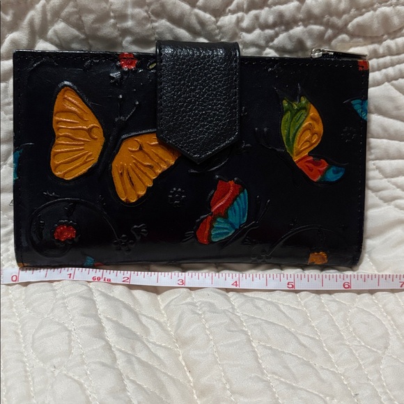 Colorful handpainted leather Wallet - Picture 9 of 10